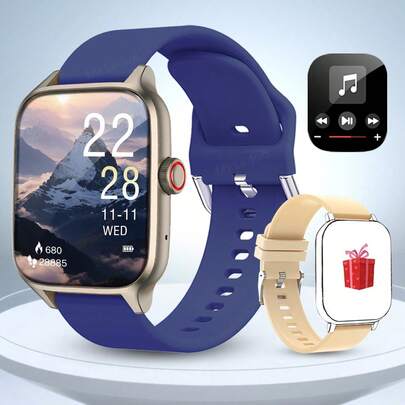 1.44 英寸男女智能手表，内置多种运动模式，兼容 Android 和 IOS，适合学校、运动、派对、生日，是馈赠佳品