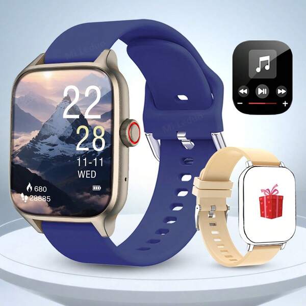 1,44 Zoll Smartwatch für Herren & Damen, integrierte Multisport-Modi, kompatibel mit Android & iOS, geeignet für Schule, Sport, Partys, Geburtstage, tolle Geschenkidee