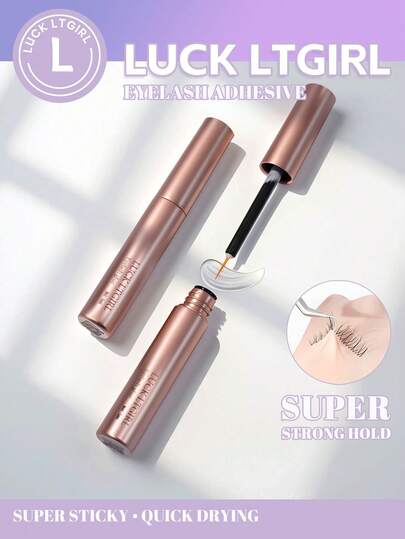 Cola para cílios, transparente e firme após a secagem, ferramentas para cílios postiços para uso diário, conjunto fácil de transportar para viagens