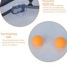 Suction Cup Track Ball Cat Toy, Automatic Cat Teaser Wavy Ball Puzzle Toy, Viral Cat Supplies - Multicolor - View 6