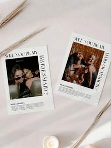 1张定制伴娘邀请卡，可印制情侣照片，个性化伴娘邀请卡，伴娘照片邀请卡。你愿意做我的伴娘吗？婚礼邀请函，婚礼用品，婚礼装饰，伴娘派对卡片。婚礼、节日派对、父亲节和毕业季最受欢迎的礼物，可赠送给家人、姐妹、闺蜜和朋友。客厅装饰 - 多色 - 查看 4