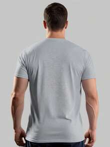 Men's Gray T-Shirt Funny Phrases Humor Beer Shirts T-Shirts Short Sleeve - 灰色 - 查看 3