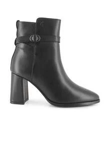 Blogger Botines de tacón alto de mujer en piel color negro y decoración con hebilla modelo CAYENA ✅ Entrega 24/72h a España (península) - Negro - Ver 1