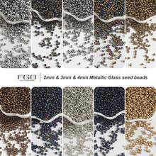 2 毫米 1800 颗金属玻璃种子珠、小工艺珠、小隔珠，用于制作珠宝 DIY 手链项链