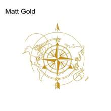 Adhesivo de pared con mapa del mundo de la brújula para caravana, camper, autocaravana, vanlife, RV, remolque de camping, calcomanía, accesorios de auto tuning - Negro brillante - Ver 11