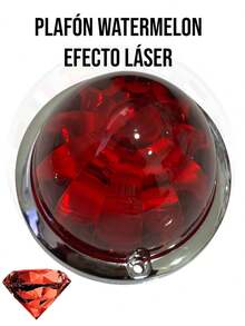 Watermelon LED Ceiling Light With Laser Effect, 12/24V, 1 Pc., Universal Plastic Mica - ROJO - View 3