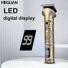 6-In-1 Cordless Men's Hair Clipper Set - Professional Hair Trimmer, Beard Trimmer, Nose & Ear Hair Trimmer Set, USB Rechargeable, For Haircut, Beard, Nose And Body Grooming, Men's Gift, Suitable For Home And Travel - Gold - View 11