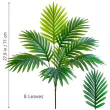 Árbol de palma artificial grande de 68-88-145cm, hojas y ramas de palma verde plástica falsa tropical, adecuado para la decoración del hogar y el jardín - Verde Oliva - Ver 22