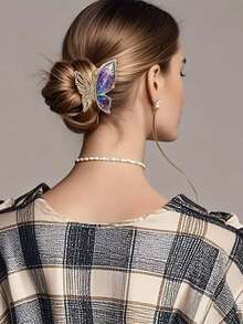 Kẹp tóc hình bướm công chúa đính đá pha lê mới, phụ kiện tóc thanh lịch dành cho nữ, kẹp tóc cao cấp mùa hè, phụ kiện tóc đẹp. - Nhiều màu - Xem 10