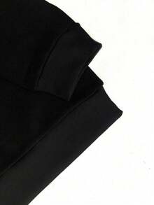 Stylish Women's Casual Graphic Hooded Sweatshirt With Nightmare Before Christmas Art Print Stretchy Knit Round Neck Long Sleeve Hoodie - Top Gift For Cyber Monday,Back-To-School Season, Halloween,Christmas & Thanksgiving Day Shopping Season(Creative Gift) - 黑色 - 查看 6