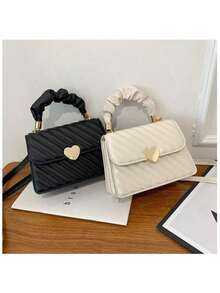 Fashionable And Elegant One-Shoulder Handbag For Women - Black - View 4