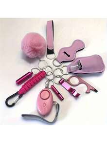 9 chiếc móc khóa báo động an toàn cá nhân, còi và dụng cụ mở khóa khẩn cấp - Bộ bảo vệ cá nhân nhỏ gọn, thiết bị phòng ngừa di động cho xe hơi/văn phòng/du lịch Túi quà Giáng sinh Mặt dây chuyền xe hơi Giáo viên Bạn bè Chị em Ý tưởng quà tặng - Nhiều màu - Xem 1