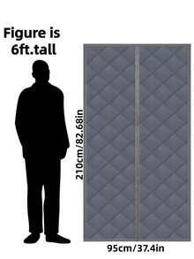 1 件/冬季磁性隔热门帘 - 适用于 91.44x208.32cm（96.52x213.36cm）的门，冬季保暖、防风、防雨、隔音，适用于前门/厨房/卧室/隔热门帘，冬季隔热门帘，磁性门帘 [灰色] - 彩色 - 查看 25