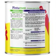 Pintumex Dry Lux esmalte base aceite secado rapido 1 litro blanco brillante pintura esmalte al aceite Dry Lux Pintumex acabado blanco brillante secado rapido alta cubricion resistente lavable ideal para puertas muebles marcos proyectos decoracion interior y restauracion - Blanco - Ver 2