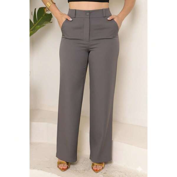 Calça Pantalona Alfaiataria Encontro Casuais e Trabalho