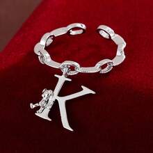 1 chiếc nhẫn điều chỉnh được hình gấu hoạt hình leo chữ, đính đá Cubic Zirconia, dành cho nữ. - Nhiều màu - Xem 24