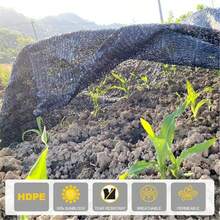 超大黑色遮阳网带索环 - HDPE 网布，适用于温室、游泳池、庭院、植物、凉亭和门廊，有多种尺寸可供选择