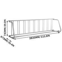 111" Long Floor Bike Rack, 9-Holder Steel Bike Rack, Single-Sided Storage Stand For Garages, Streets, And Patios - 9 Soportes - View 10