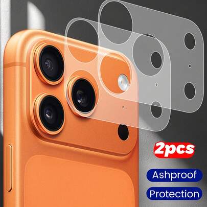 2片装磨砂镜头膜，兼容 17 Pro Max/17 Pro/17 Air，手机配件，简约设计，透明薄膜，耐用，保护层，防刮擦，不影响手机壳。