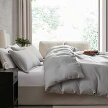 Soft Prewashed California King Duvet Cover Set, 3 Piece, Zipper Closure, 104x98 Inches Duvet Cover And 2 Pillow Shams - No Comforter,  In 2025 - Light Grey (No Comforter) - View 6