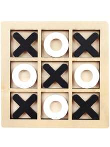 Classic Family Board Game - Wooden Tic-Tac-Toe Set For Adults & Youngsters, Perfect For Travel & Holiday Gifts