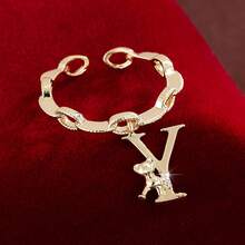 1 chiếc nhẫn điều chỉnh được hình gấu hoạt hình leo chữ, đính đá Cubic Zirconia, dành cho nữ. - Nhiều màu - Xem 28