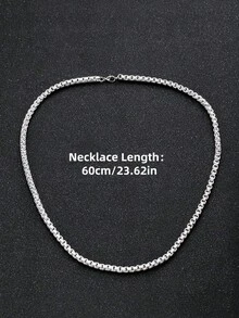 不锈钢男士项链，摇滚嘻哈风格，优雅夏季配饰，男友礼物