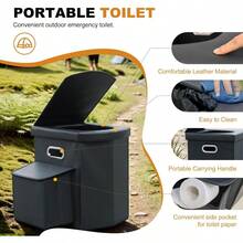 Ann Katy Upgrade XL Portable Toilet For Adults Extra Large Portable Travel Floding Toilet Camping Tall Toilets With Lid For Adults And Compact Potty For Car Hiking Beach And Camping