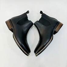 Men's High-Top British Chelsea Boots, Non-Slip Thick-Soled Gentleman's Western Ankle Boots - 黑色 - 查看 2