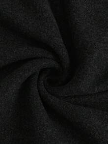 Gonna ampia stile francese casual da donna con cintura, tessuto non elasticizzato, comoda e alla moda per uso quotidiano, autunno/inverno, effetto snellente in vita, vestibilità morbida, silhouette a-line, design elegante e minimalista - Nero puro - Visualizzare 6