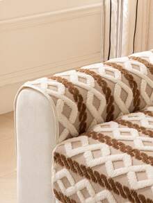 1 pieza Funda de cojín de sofá acolchada y gruesa para otoño/invierno, de color café oscuro, moderna y minimalista, antideslizante, a prueba de polvo y lavable, suave y resistente a la decoloración, protectora para mascotas, ajustable para sofá en forma de L, sofá de 1/2/3/4 plazas, adecuada para dormitorio, oficina y sala de estar