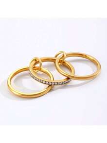 حلقات من الفولاذ المقاوم للصدأ متعددة الطبقات (3-4 طبقات) لا تبهت، متعددة الاستخدامات لمناسبات وأعياد مختلفة