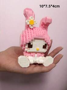 小颗粒可爱猫咪动物积木套装，卡通人物积木套装 - 耐用、可收藏、完美生日礼物、室内装饰、家居装饰、可爱积木卡哇伊卡通积木拼装玩具生日拼图娃娃礼物装饰小挂件 - 彩色 - 查看 6