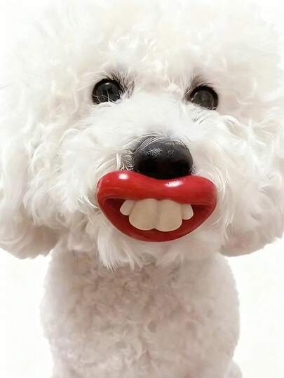 1pc Funny Chew Pet Toy, Interactive Red Lip Dog Toy For Fun & Dental Hygiene - Durable Chew Playtime Accessory, Chritmas