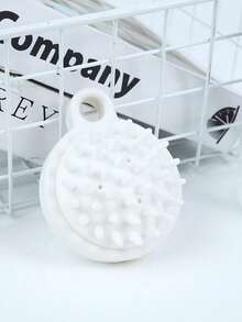 1 escova massageadora para couro cabeludo, esfoliante de silicone para couro cabeludo, ferramenta para lavar cabelo adequada para todos os tipos de cabelo, mulheres, homens, crianças, animais de estimação, decoração de banheiro, decoração de outono, volta às aulas