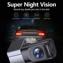 1080P Driving Recorder, Car Camera, Car Front Driving Recorder, Mini Driving Recorder With Night Vision Function, 24-Hour Parking Mode, Loop Recording, Gravity Sensor, APP, Maximum Support 128GB