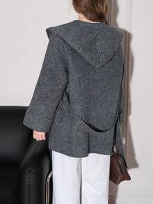 Alicedudu معطف أنيق للنساء مع جيوب ذو أزرار أمامية ومنطقة خصر مربوطة، مناسب للمكتب والأزياء اليومية، موسم الخريف/الشتاء