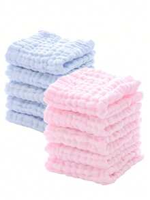 10 Pcs 12"X12" Baby Washcloths,Baby Stuff,Baby Christmas Gift,Baby Soft Face Cloths For Newborn, Absorbent Bath Face Towels, Wipes, Burp Cloths, Baby Registry As Shower. Pack Of 10 (Green,Blue,White) - 10 miếng vải ợ - Xem 16
