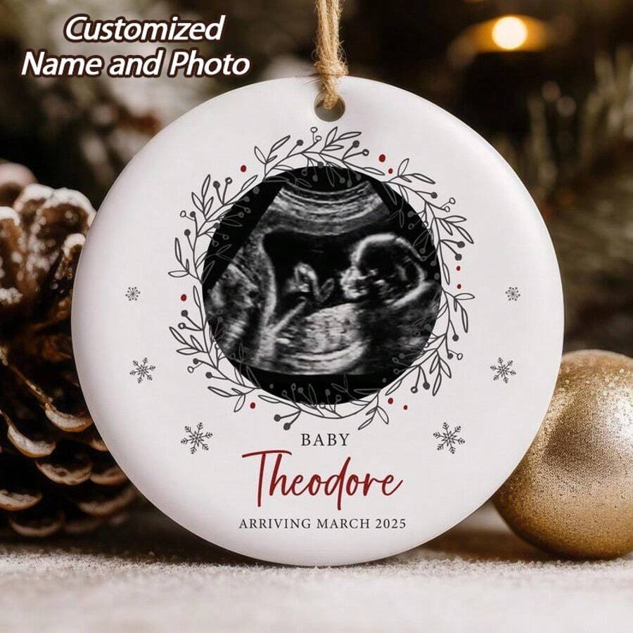 Decorações personalizadas para ultrassom, decorações para anúncio de nascimento, decorações para revelação de gravidez, lembranças de nascimento de bebê e decorações com imagens de ultrassom