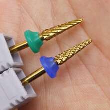 Easy Nail 1 قطعة رأس تلميع مسامير من التنجستن المطلي بالتيتانيوم لمثقاب المسامير الكربيدي