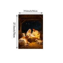 1 Stück Wandkunst Bild Weihnachtskrippe Rustikale Heilige Familie Drucke Leinwandbilder Sakrale Krippe Feiertags Poster Christliche Weihnachtsdekoration für Schlafzimmer, Wohnzimmer, Büro, Bauernhaus Raumdekoration, Geschenk für sie, ungerahmt oder gerahmt