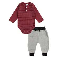 2-Piece Set Long Sleeve Bodysuit With Pants Baby Boy Cotton Sweatshirt With Comfort Button - 什錦 - 查看 10