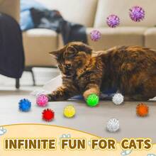2 Launchers Pom Pom Balls, Toys Balls Launcher, Launch Ball Interactive, Silent Plush Elastic Ball - 閃光 - 查看 6