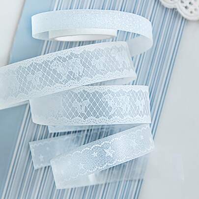 MOCARD Fita decorativa de patchwork com renda vintage de 2 m/rolo, adesivo estético criativo, material para scrapbooking faça você mesmo, presente de Natal, material escolar personalizado para scrapbooking