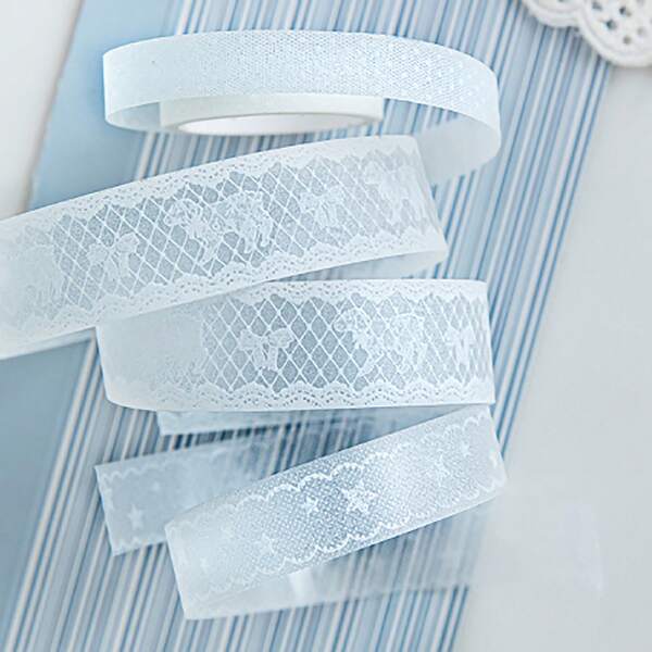 MOCARD Fita decorativa de patchwork com renda vintage de 2 m/rolo, adesivo estético criativo, material para scrapbooking faça você mesmo, presente de Natal, material escolar personalizado para scrapbooking