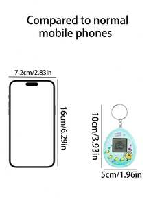 1 pieza Mini Mascota Electrónica Virtual, Consola de Juegos de Pantalla Blanca y Negra, Llavero Consola de Juegos de Mascota Virtual, Adornos, Encantos de Bolso, Llavero de Coche, Cordón de Llave, Portallaves, Accesorios de Llavero, Llavero, Llavero de Pareja, Regalos para Mujeres, Regalo para Novio, Regalo de Cumpleaños, Regalo para Amigo, Regalos de Vacaciones, Recuerdos de Eventos, Regalos de Fiesta.