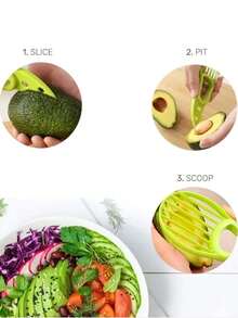 1pc Multifunctional 3-In-1 Avocado Slicer, Fruit Extractor, Flesh Slicer, Avocado Peeler And Pitter For Home Use, Outdoor Home Kitchen Accessories - 綠色 - 查看 11