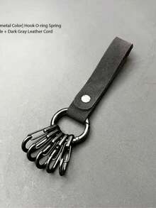 1pc Metal Keychain, Niche Universal Key Organizer, Quick Release Classic Carabiner, Multi-Color Open Hook, Micro Spring Clip, Suitable For Backpack, 5 Hanging Hooks Per Keychain, Small Multi-Purpose Carabiner, For Indoor And Outdoor Use