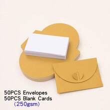 100pcs, 50pcs Small Envelopes With 50pcs Blank Cards, Pearlescent & Sturdy Mini Envelopes, DIY Blank Cards For Greeting, Suitable For Wedding, Birthday, Party, Valentine's Day, Christmas, Invitation - Multicolor - View 16