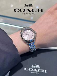 Coach Tatum Blush Dial Stainless Steel Women's Watch 34MM - Silver - View 2